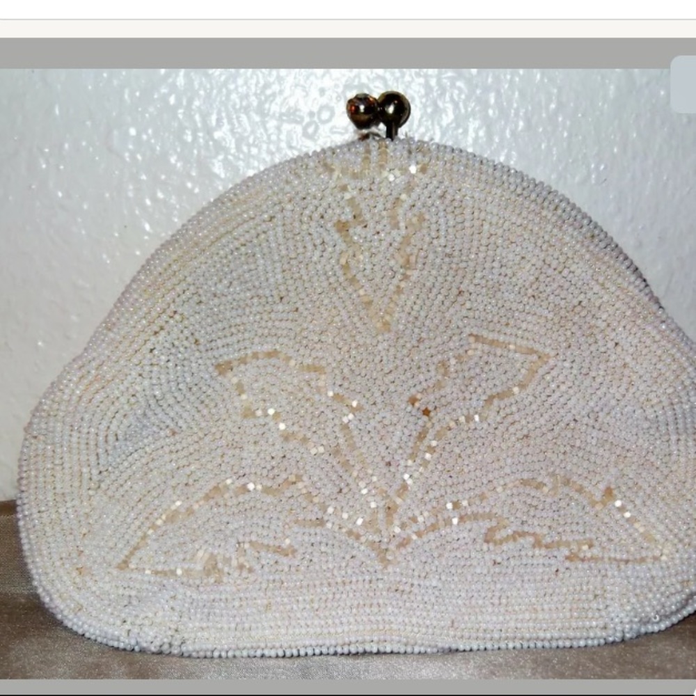 Vintage Bon Soir Beaded Clutch Purse Japan - Picture 2 of 8